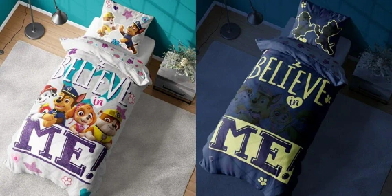 Pościel bawełniana świecąca w ciemności Psi Patrol PP 27 Psi Patrol Detexpol