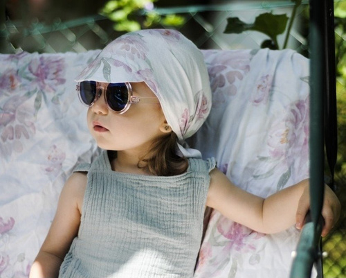 Bambusowa chustka z daszkiem Sawanna- Makaszka