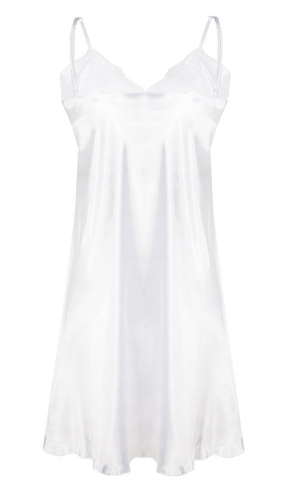 Halka satynowa koszulka damska Agnes DKaren - Jasny Ecru