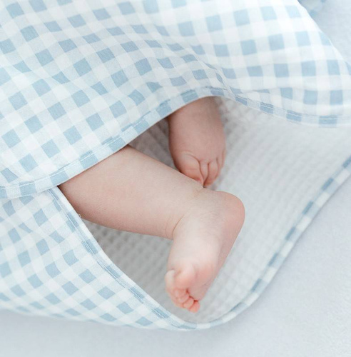 Kocyk Niemowlęcy Beth Sensis - biały-niebieski