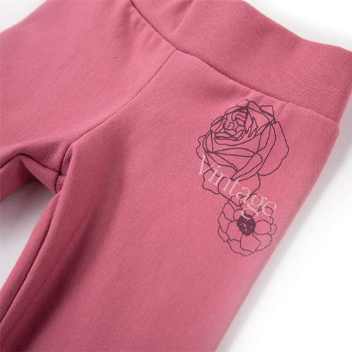 Legginsy bawełniane Roses Eevi - ciemny róż