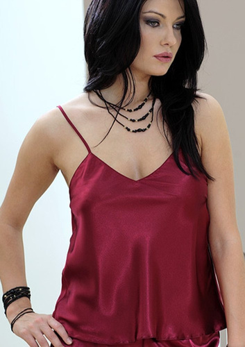 Top damski, wąskie ramiączko Karen DKaren - granat