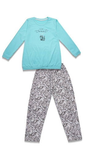 Piżama dziewczęca G-238 PY, G-573 PY Lama - turkusowy