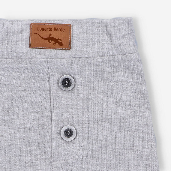 Spodnie prążkowane Lagarto Verde - szary