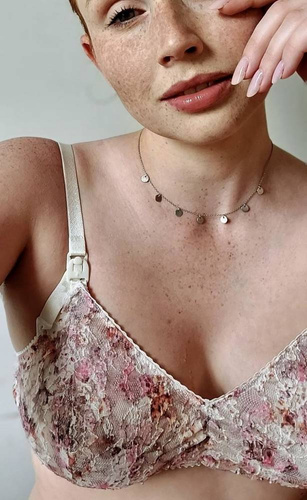 Miękki biustonosz do karmienia Femi Soft Rose Momtobe różowy 