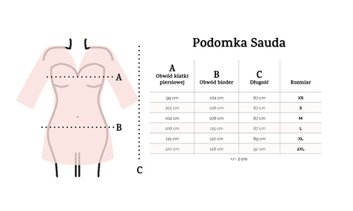 Podomka damska satynowa Sauda Dkaren - czarny