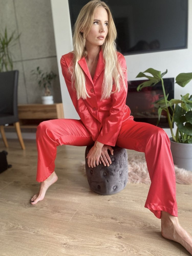 934 Classic Piżama damska Forex - czerwony