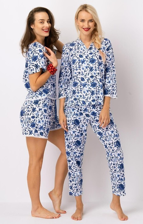 Piżama Damska LNS 521 Key niebieski