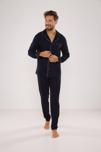 Piżama Męska 729 Norberto De Lafense - granat