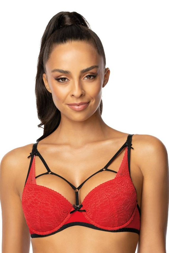 Biustonosz Push-up M-3636/11 Loren Mat czerwony