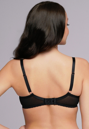 Biustonosz Half Cup Ava 2256 black– naturalne uniesienie biustu, gładka mikrofibra, konstrukcja K-2256