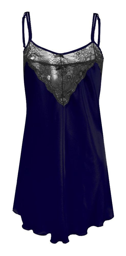 Koszulka satynowa damska DKaren - granat