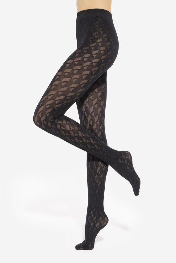 Loretta 155 Gatta – rajstopy wzorzyste, geometryczny deseń, 50 den