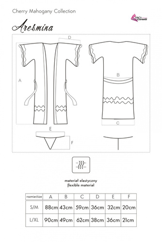 Szlafrok damski Aresmina LC 90564 Cherry Mahogany Callection LivCo Corsetti