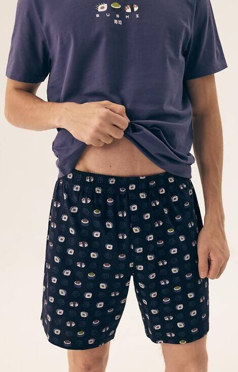 Piżama Męska 42606 Sake Henderson -granatowa