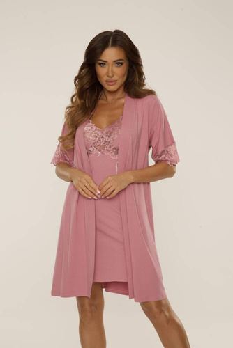 Koszula nocna 639 Noela Forex - brudny róż