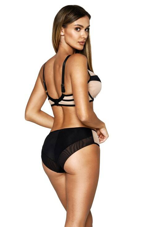 SC-959 Lou II Biustonosz miękki Kinga - czarny-beżowy