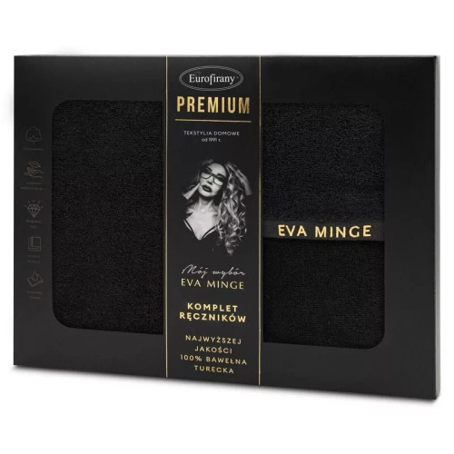 Komplet ręczników premium Venus 3 Eva Minge Eurofirany - czarny
