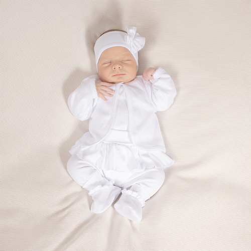 Komplet chrzcielny 5-częściowy 169061 Nicol - biały