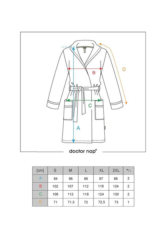 SWW.5208 Szlafrok damski Doctor Nap - black