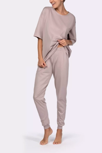 Piżama damska Homie shortsleeve Mona beige 