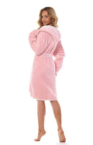 Szlafrok damski 2417 Sara L&L różowy pudrowy