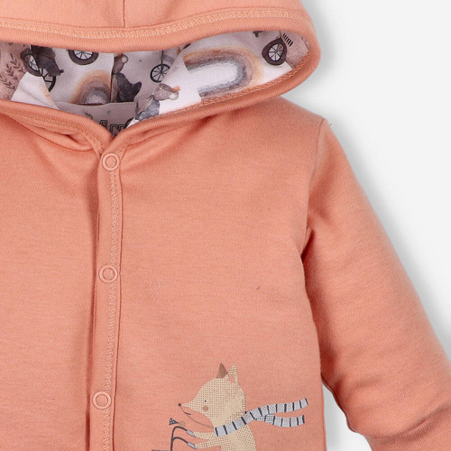 Kurtka niemowlęca z bawełny organicznej Cute Cars Nini pomarańczowy