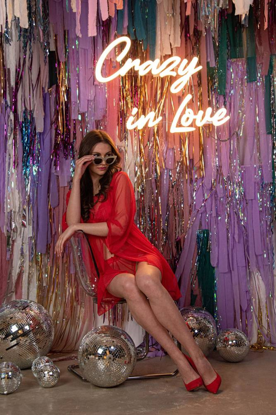 Koszula nocna 634 Florencja Forex - czerwony