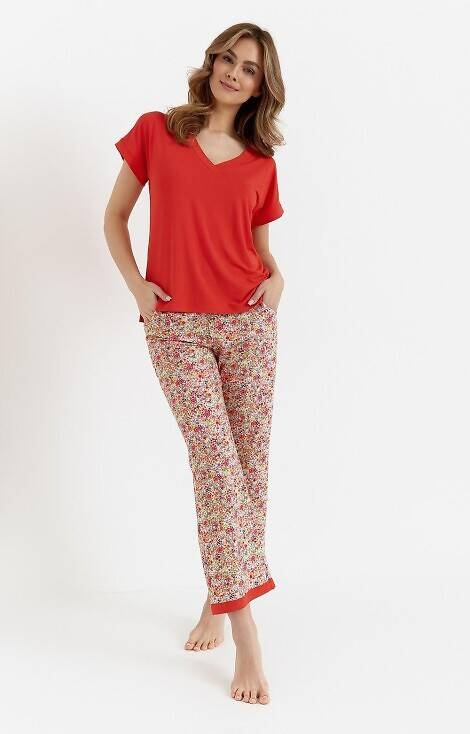 Piżama damska 453 Cana - czerwona