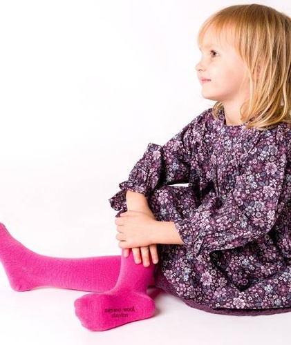 art.130 Merino Wool Rajstopy Dziewczęce Steven - 001 różowy