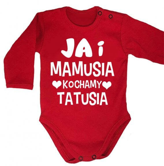 Body długi rękaw "JA i mamusia kochamy tatusia" Moocha czarny