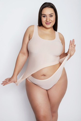 Figi Damskie Plus Size Flexi-One Julimex beżowy
