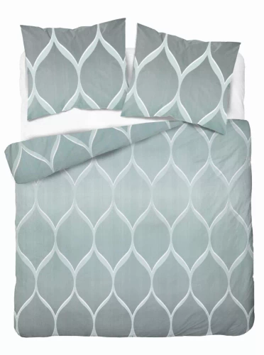 Pościel satynowa geometryczny 5221 A Detexpol szary 