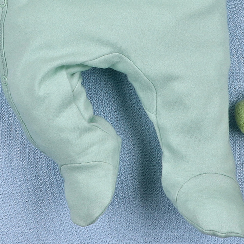 Pajacyk niemowlęcy Nini Dino Explorer miętowy | Naturalna bawełna organiczna, delikatność od pierwszego dnia