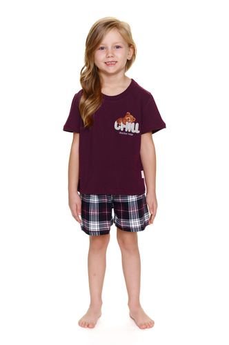 PDU.7202 Piżama dziecięca Unisex Doctor Nap - burgundy
