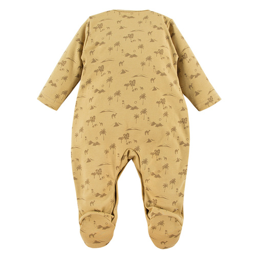 Pajac niemowlęcy ze stópkami Sahara Eevi - żółty