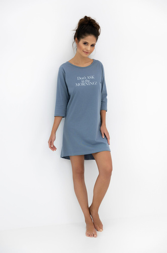 Morning Sensis – koszula nocna damska z grafiką, bawełna 100%