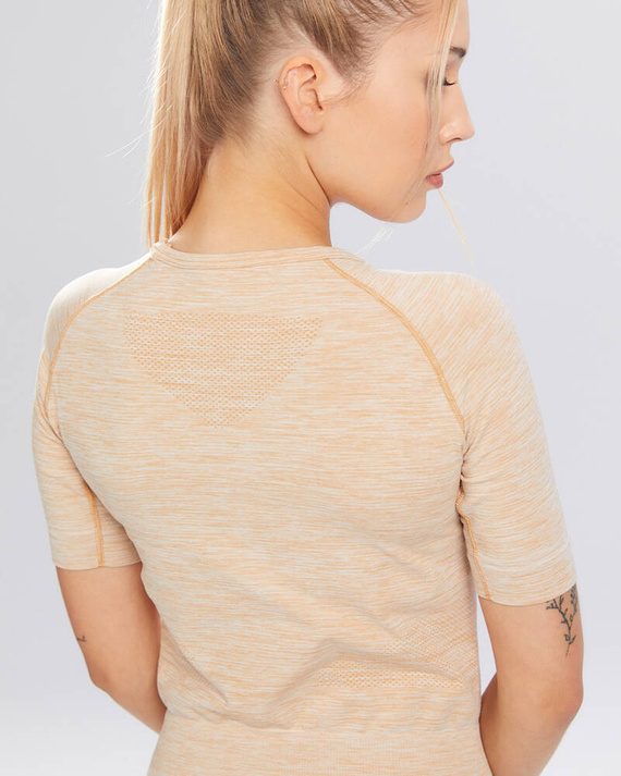 Bluzka damska krótki rękaw Melange Rashguard Spaio iced coffee