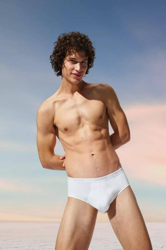 Slipy męskie 2-pak Men Basic Midi 2P Sloggi - white