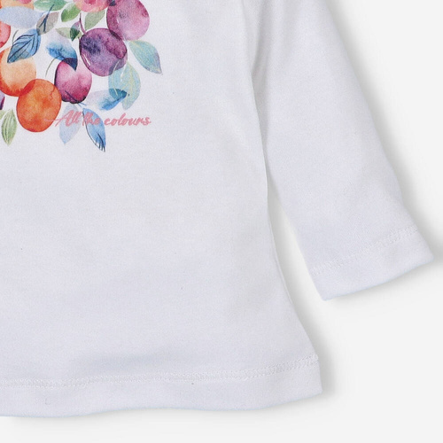 Bluzka z bawełny organicznej Śliweczki Nini ecru  