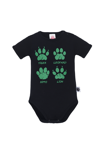 "WILD WORLD"  Body z krótkim rękawem Makoma czarny