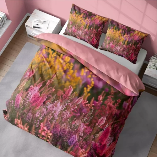 Pościel z mikrofibry wrzos 5307 A Detexpol różowy