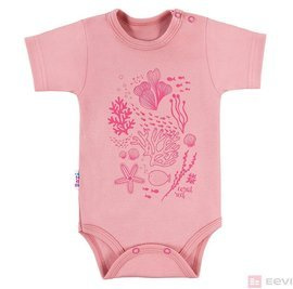 Body z krótkim rękawem "CORAL REEF" Ewa Klucze - brudny róż