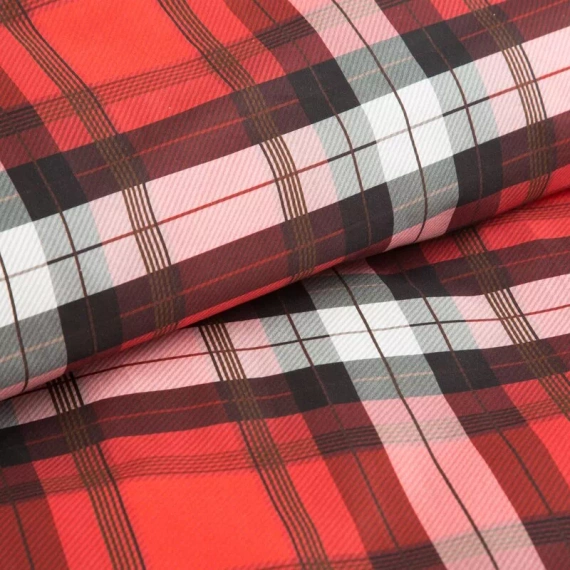 Pościel świąteczna kratka gwiazda betlejemska Bliss Eurofirany czerwony