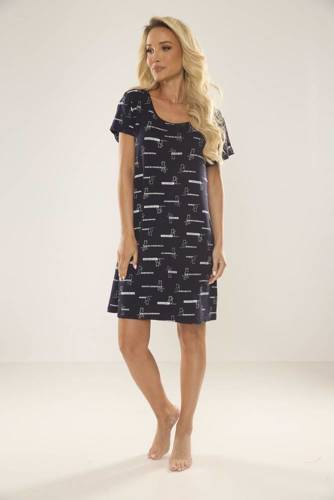 Koszula Nocna 660 Cat Love Forex - granatowy