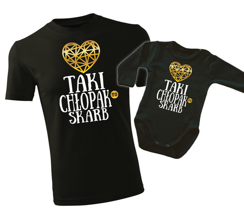 Komplet dla taty i syna "SKARBY" koszulka + body Moocha