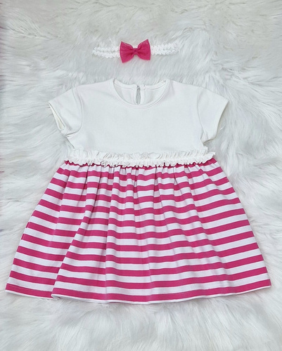 Sukienka krótki rękaw Oleńka Bambarillo amarantowy