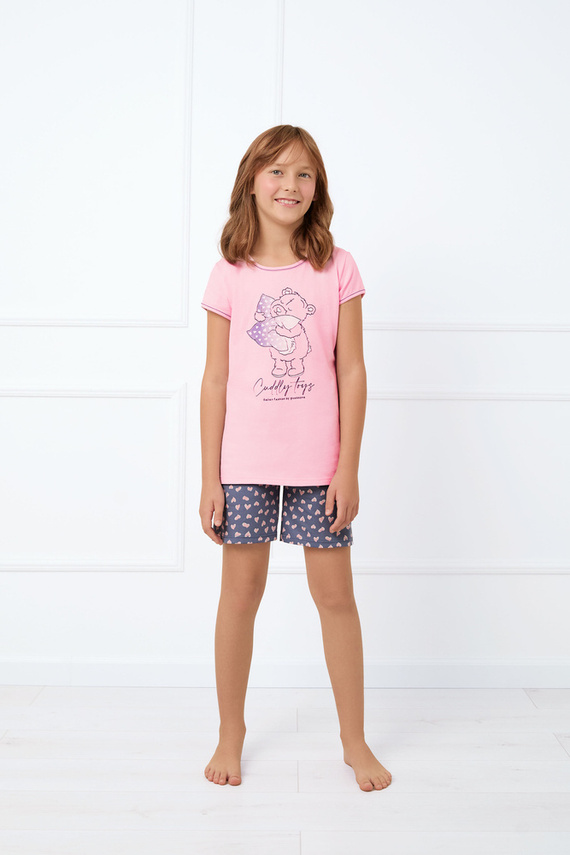 Piżama dla dziewczynki Lotte Italian Fashion - róż/druk