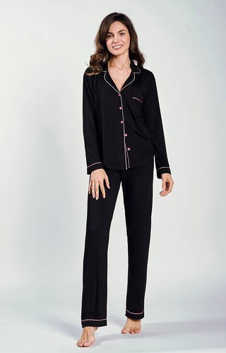 Piżama damska do karmienia 3230 Sydney Taro - czarny