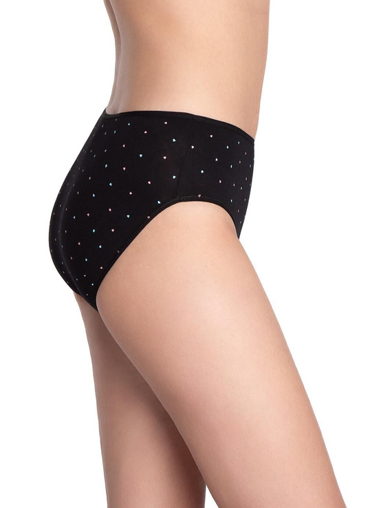 Figi damskie Lama L-122 BI-65 – bawełniane bikini z kokardką, 3 sztuki w opakowaniu